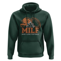Funny American Football Hoodie MILF Man I Love Footbal Maple Leaf Vintage Footbal Helmet TS11