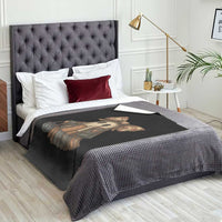 Halloween Vintage Denim Patchwork Spooky Ghost Coquette Throw Blanket - Wonder Print Shop