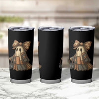 Halloween Vintage Denim Patchwork Spooky Ghost Coquette Tumbler Cup - Wonder Print Shop