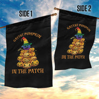 Funny Halloween LGBT Garden Flag Gayest Pumpkin In The Patch Rainbow Flag - Wonder Print Shop