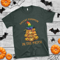 Funny Halloween LGBT T Shirt Gayest Pumpkin In The Patch Rainbow Flag - Wonder Print Shop