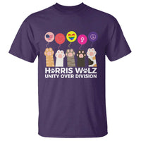Funny Harris Walz Supporter T Shirt Unity Over Division Cat Paw American Flag Human Rights Feminism Equal Rights - Wonder Print Shop
