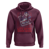Funny Halloween Hoodie Let's Watch Horror Movies Ghost Broken Televison Knife - Wonder Print Shop