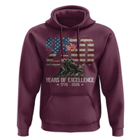 250 Years Of Excellence Hoodie 250th American Anniversary Independence Day - Wonder Print Shop