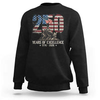 250 Years Of Excellence Sweatshirt 250th American Anniversary Independence Day - Wonder Print Shop