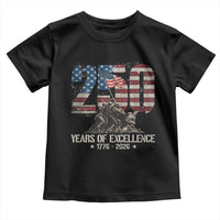 250 Years Of Excellence Toddler T Shirt 250th American Anniversary Independence Day - Wonder Print Shop