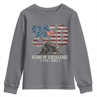 250 Years Of Excellence Youth Sweatshirt 250th American Anniversary Independence Day - Wonder Print Shop