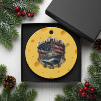 Navy Veteran Ceramic Ornament Home Of The Free Because Of The Brave American Flag - Wonder Print Shop