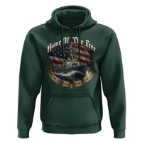 Navy Veteran Hoodie Home Of The Free Because Of The Brave American Flag - Wonder Print Shop