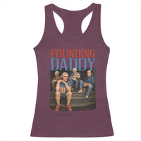 Funny 4th Of July Patriotic Founding Daddy Founding Fathers Racerback Tank Top - Wonder Print Shop