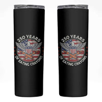 Marine Veteran 250 Years Of Eating Crayons Skinny Tumbler American Flag - Wonder Print Shop