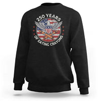 Marine Veteran 250 Years Of Eating Crayons Sweatshirt American Flag - Wonder Print Shop