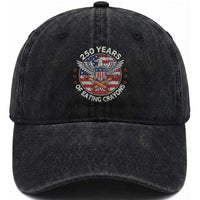 Marine Veteran 250 Years Of Eating Crayons Washed Cotton Baseball Cap American Flag