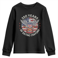 Marine Veteran 250 Years Of Eating Crayons Youth Sweatshirt American Flag - Wonder Print Shop