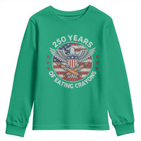 Marine Veteran 250 Years Of Eating Crayons Youth Sweatshirt American Flag - Wonder Print Shop