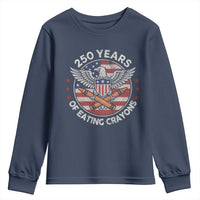Marine Veteran 250 Years Of Eating Crayons Youth Sweatshirt American Flag - Wonder Print Shop