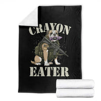 Funny Crayon Eater Throw Blanket Military Corps Proud Marine Soldier - Wonder Print Shop