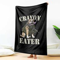 Funny Crayon Eater Throw Blanket Military Corps Proud Marine Soldier - Wonder Print Shop