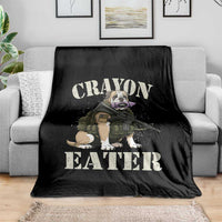 Funny Crayon Eater Throw Blanket Military Corps Proud Marine Soldier - Wonder Print Shop