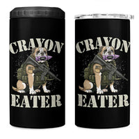 Funny Crayon Eater 4 in 1 Can Cooler Tumbler Military Corps Proud Marine Soldier - Wonder Print Shop