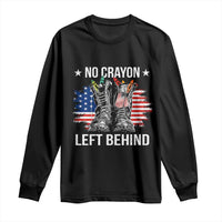 No Crayon Left Behind Long Sleeve Shirt Corps Squad Military Our Marine Troop Combat Boots - Wonder Print Shop