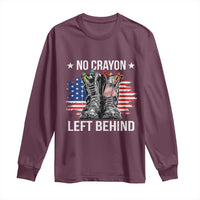 No Crayon Left Behind Long Sleeve Shirt Corps Squad Military Our Marine Troop Combat Boots - Wonder Print Shop