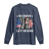 No Crayon Left Behind Long Sleeve Shirt Corps Squad Military Our Marine Troop Combat Boots - Wonder Print Shop