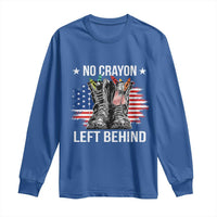 No Crayon Left Behind Long Sleeve Shirt Corps Squad Military Our Marine Troop Combat Boots - Wonder Print Shop