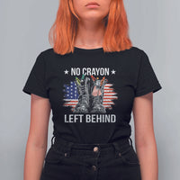 No Crayon Left Behind T Shirt For Women Corps Squad Military Our Marine Troop Combat Boots - Wonder Print Shop
