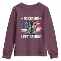 No Crayon Left Behind Youth Sweatshirt Corps Squad Military Our Marine Troop Combat Boots - Wonder Print Shop