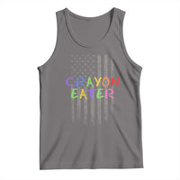 Funny Marine Military Veteran Tank Top Crayon Eater American Flag - Wonder Print Shop