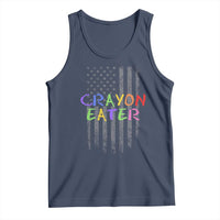 Funny Marine Military Veteran Tank Top Crayon Eater American Flag - Wonder Print Shop