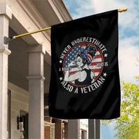 Never Underestimate A Women Who Is Also A Veteran Garden Flag Female Veteran - Wonder Print Shop