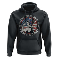 Never Underestimate A Women Who Is Also A Veteran Hoodie Female Veteran - Wonder Print Shop