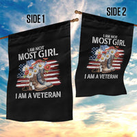 I Am Not Most Girl I Am A Veteran Garden Flag Female Veteran Combat Boots - Wonder Print Shop