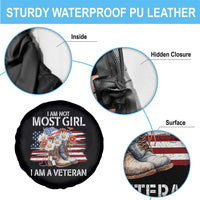 I Am Not Most Girl I Am A Veteran Spare Tire Cover Female Veteran Combat Boots - Wonder Print Shop