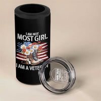 I Am Not Most Girl I Am A Veteran 4 in 1 Can Cooler Tumbler Female Veteran Combat Boots - Wonder Print Shop