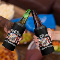 I Am Not Most Girl I Am A Veteran 4 in 1 Can Cooler Tumbler Female Veteran Combat Boots - Wonder Print Shop
