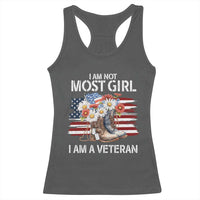 I Am Not Most Girl I Am A Veteran Racerback Tank Top Female Veteran Combat Boots - Wonder Print Shop