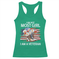 I Am Not Most Girl I Am A Veteran Racerback Tank Top Female Veteran Combat Boots - Wonder Print Shop