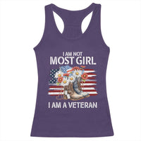 I Am Not Most Girl I Am A Veteran Racerback Tank Top Female Veteran Combat Boots - Wonder Print Shop
