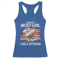 I Am Not Most Girl I Am A Veteran Racerback Tank Top Female Veteran Combat Boots - Wonder Print Shop