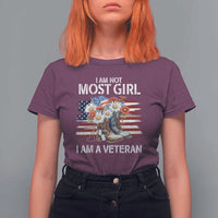 I Am Not Most Girl I Am A Veteran T Shirt For Women Female Veteran Combat Boots - Wonder Print Shop