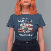 I Am Not Most Girl I Am A Veteran T Shirt For Women Female Veteran Combat Boots - Wonder Print Shop