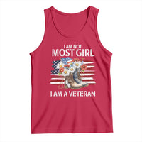 I Am Not Most Girl I Am A Veteran Tank Top Female Veteran Combat Boots - Wonder Print Shop