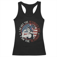 I Am Not The Veterans Wife I Am The Veteran Racerback Tank Top Female Veteran - Wonder Print Shop