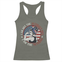 I Am Not The Veterans Wife I Am The Veteran Racerback Tank Top Female Veteran - Wonder Print Shop
