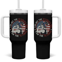 I Am Not The Veterans Wife I Am The Veteran Tumbler With Handle Female Veteran - Wonder Print Shop