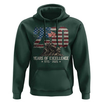 250 Years Of Excellence Hoodie 250th US Military Birthday Iwo Jima - Wonder Print Shop