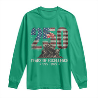 250 Years Of Excellence Long Sleeve Shirt 250th US Military Birthday Iwo Jima - Wonder Print Shop